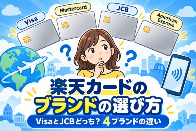 楽天カードのブランドおすすめは？VisaとJCBどっち？4ブランドの違いと選び方