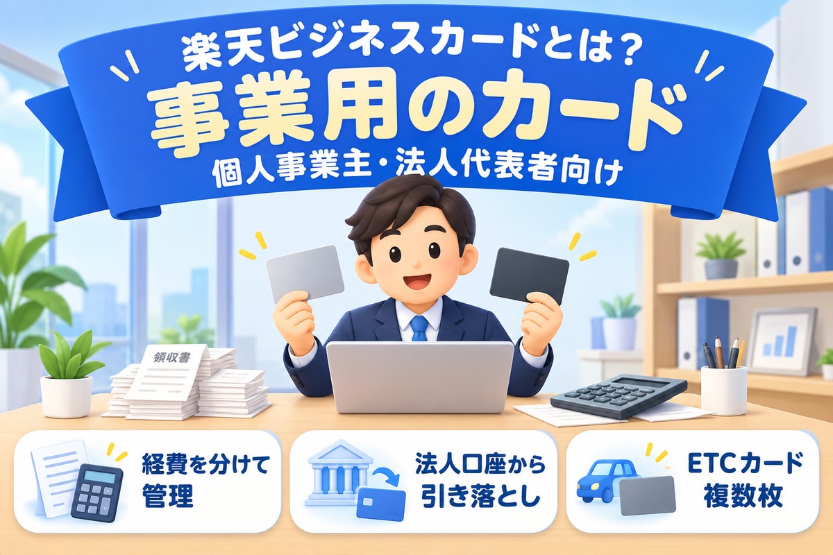 楽天ビジネスカードとは？個人事業主も作れる？年会費・メリット・デメリットと申し込み方法