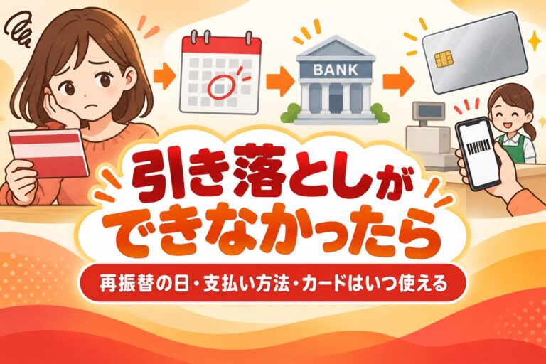 楽天カードの引き落としができなかったら｜再振替はいつ・支払い方法4つ・手数料・カードはいつ使える