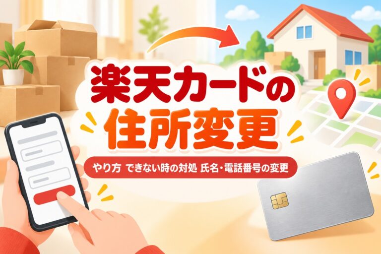 楽天カードの住所変更のやり方｜できない時の対処と氏名・電話番号・勤務先の変更