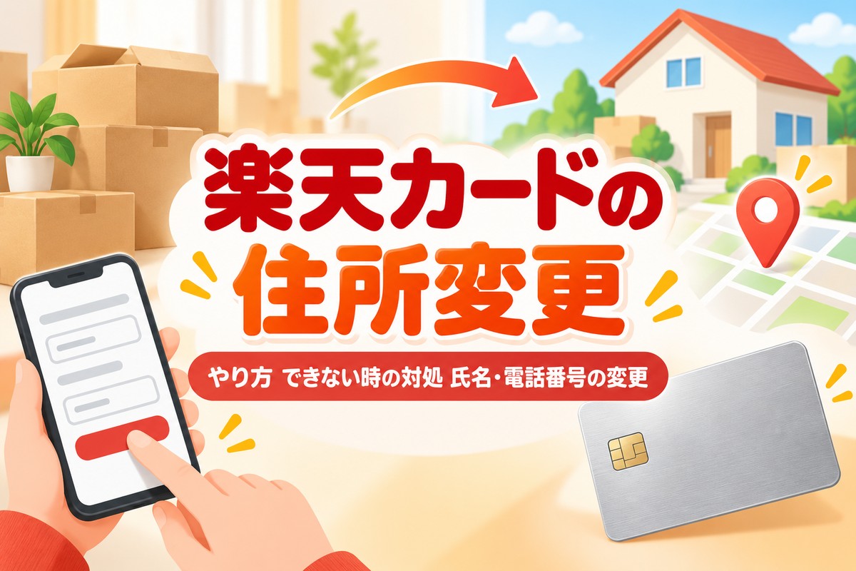 楽天カードの住所変更のやり方|できない時の対処と氏名・電話番号・勤務先の変更