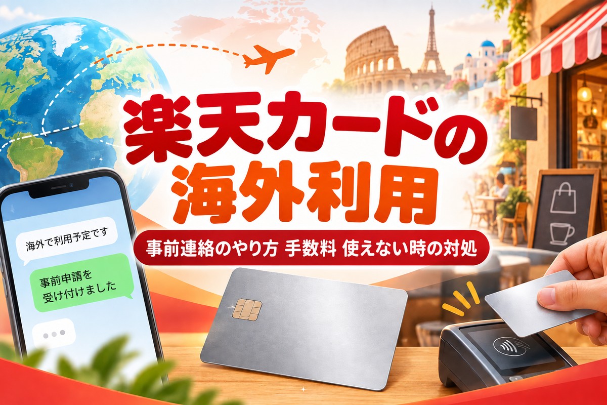 楽天カードの海外利用は事前連絡が必要?申請のやり方・手数料3.63%・使えない時の対処