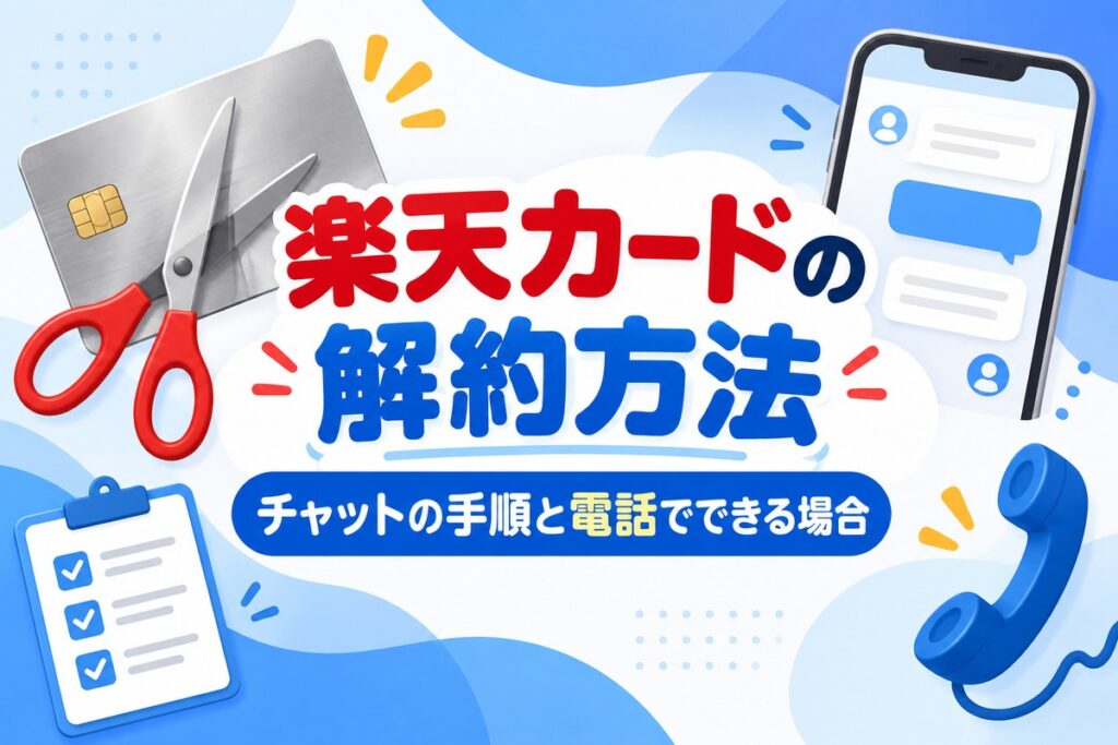 楽天カードの解約方法｜チャットの手順・電話でできる場合・ポイントと解約後の注意