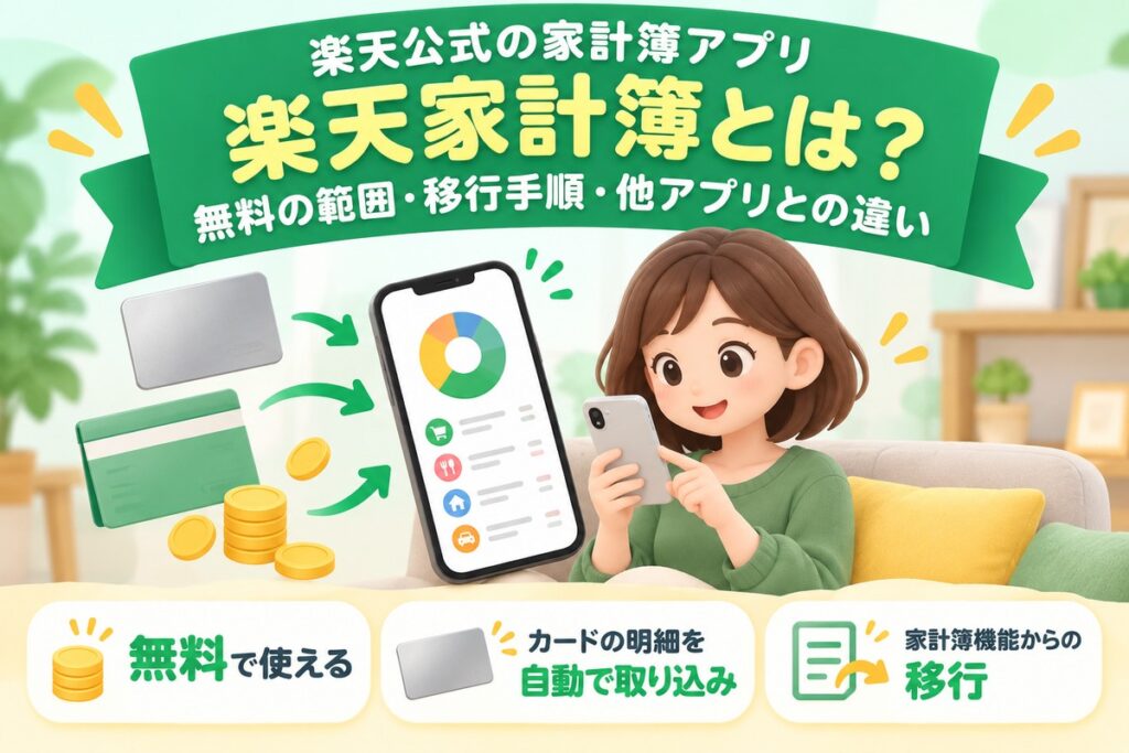 楽天家計簿アプリとは？無料の範囲・楽天カード家計簿の移行手順・マネーフォワードとの違い