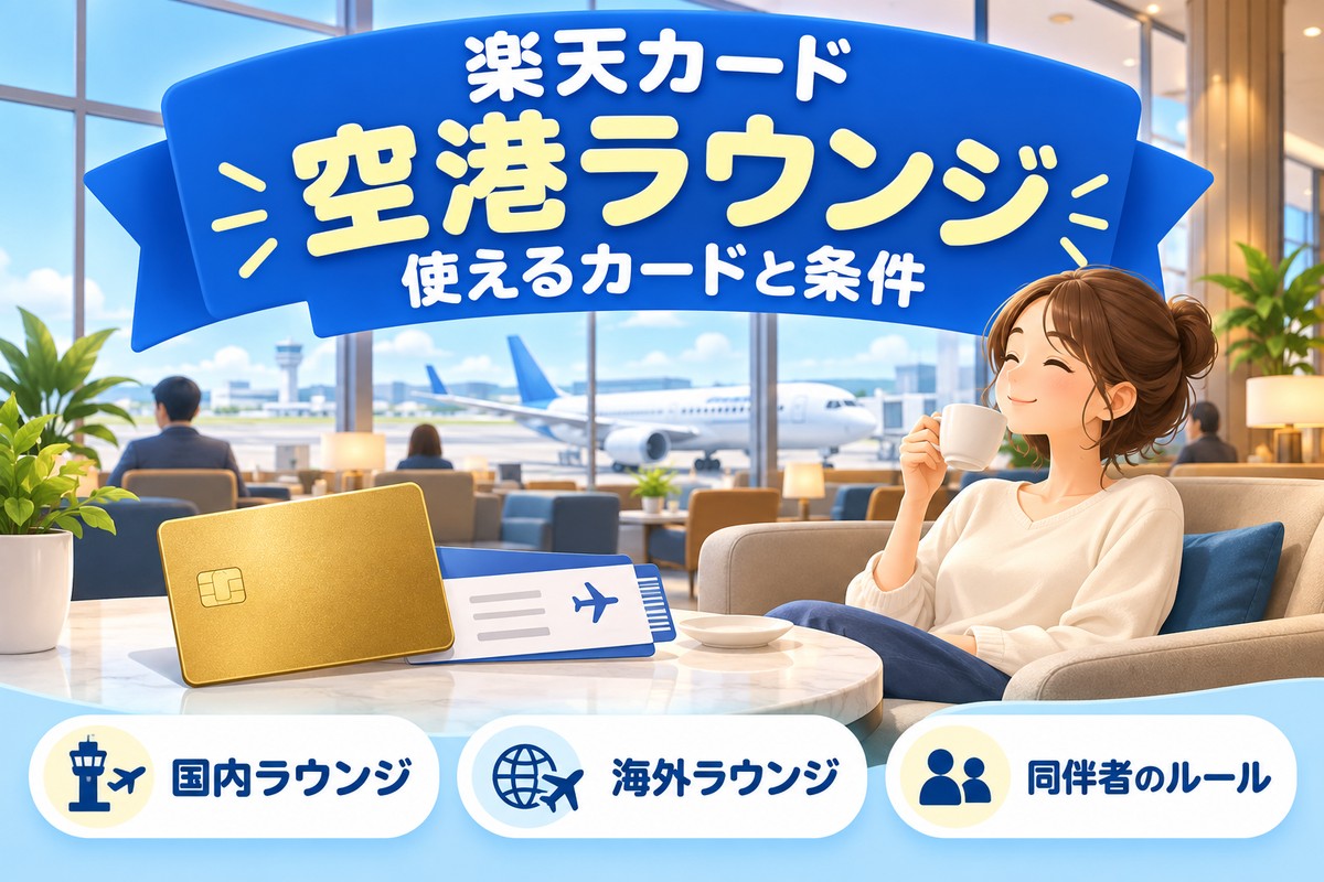 楽天カードの空港ラウンジ一覧|ゴールドは年2回・プレミアムはプライオリティ・パス