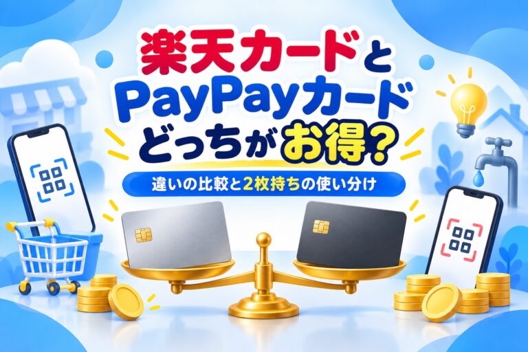 楽天カードとPayPayカードどっちがお得？還元率・公共料金の違いと2枚持ちの使い分け