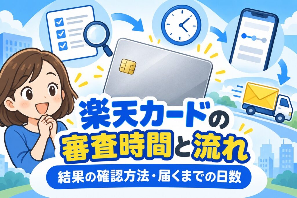 楽天カードの審査時間と流れ｜届くまで約1週間・発行状況の確認方法と落ちたときの対処