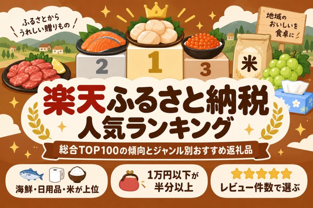 楽天ふるさと納税の人気ランキング｜総合TOP100の傾向とジャンル別おすすめ返礼品【2026年】