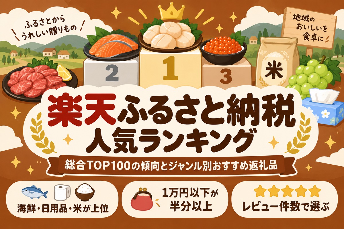 楽天ふるさと納税の人気ランキング｜総合TOP100の傾向とジャンル別おすすめ返礼品【2026年】