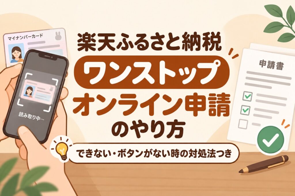 楽天ふるさと納税ワンストップオンライン申請のやり方｜できない時の対処法