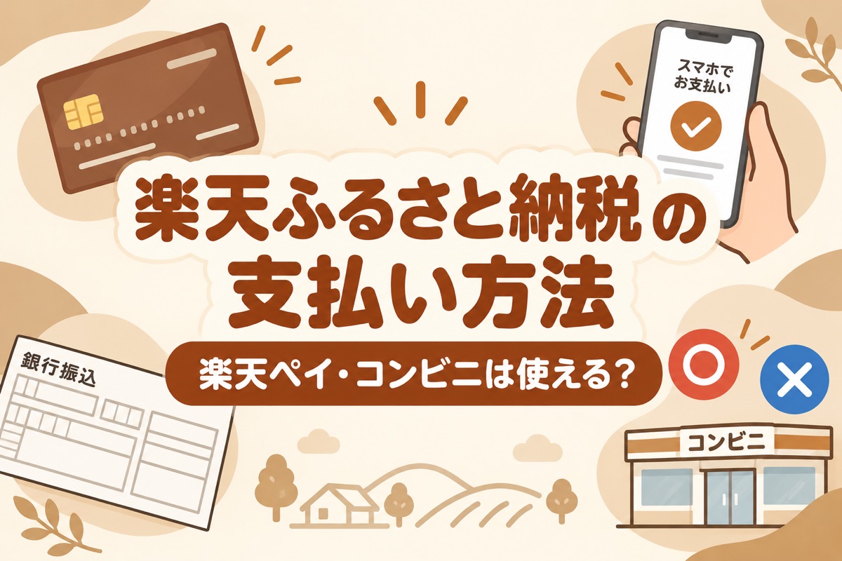 楽天ふるさと納税の支払い方法｜楽天ペイ・コンビニは使える？お得な払い方