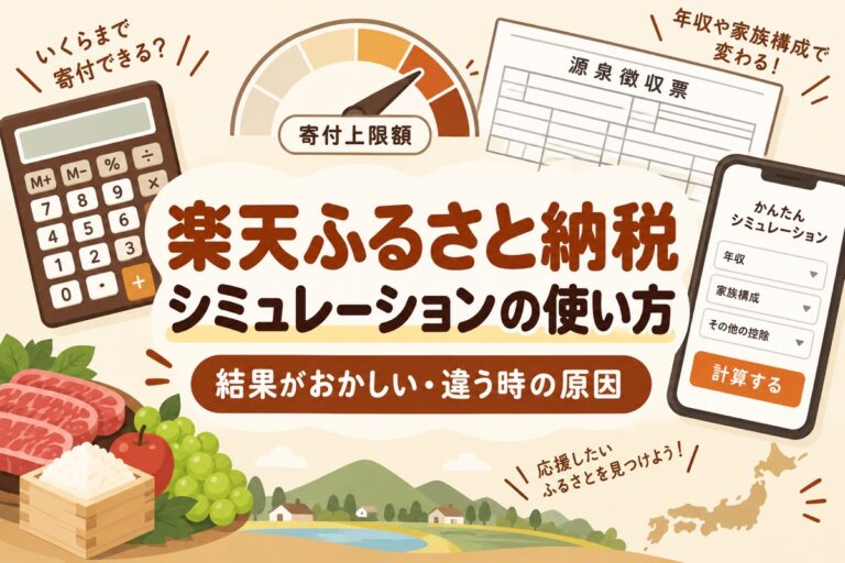 楽天ふるさと納税シミュレーションの使い方｜結果がおかしい・違うときの原因