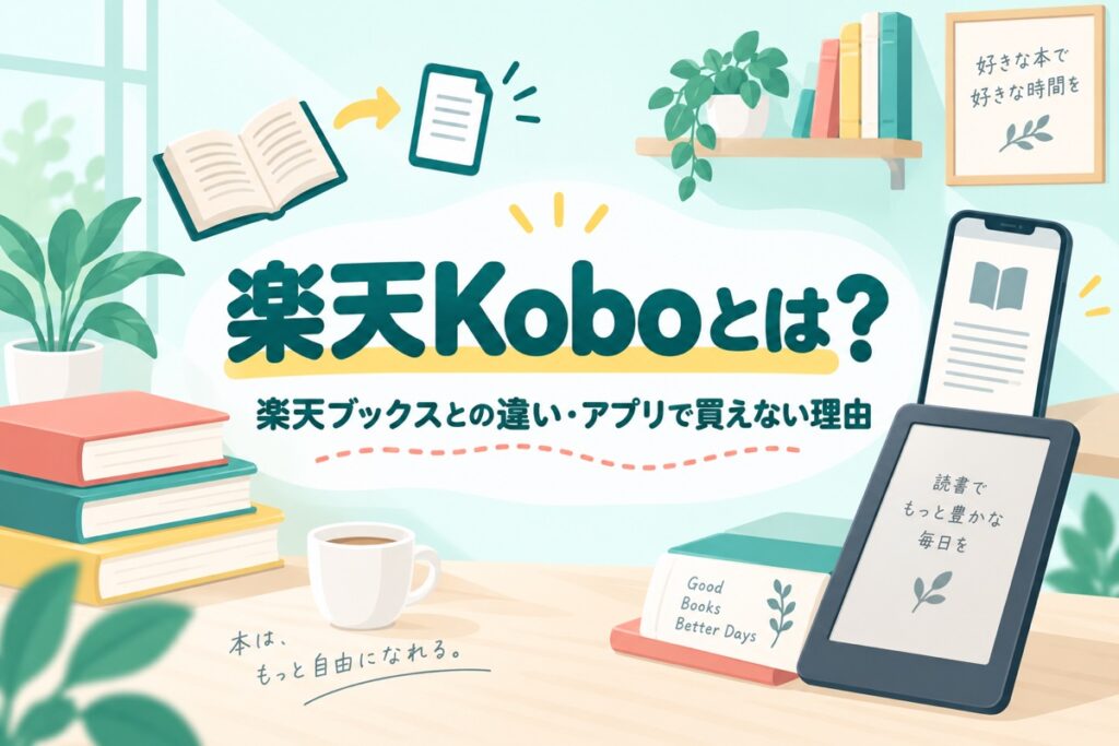 楽天Koboとは？楽天ブックスとの違い・アプリで買えない理由・サービス終了の噂の真相