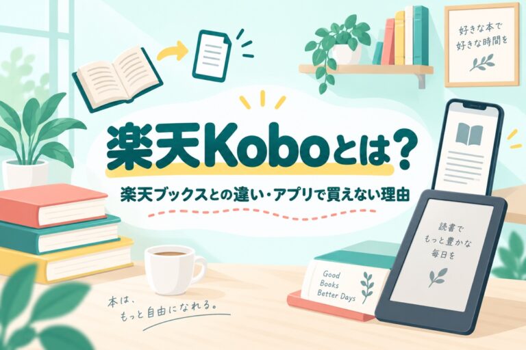 楽天Koboとは？楽天ブックスとの違い・アプリで買えない理由・サービス終了の噂の真相