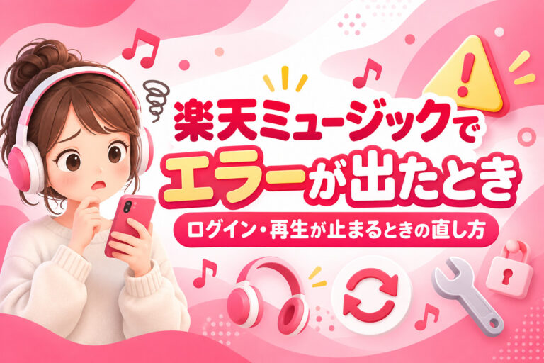 楽天ミュージックでエラー・ログインできないときの対処法｜再生が止まる・途切れるときも