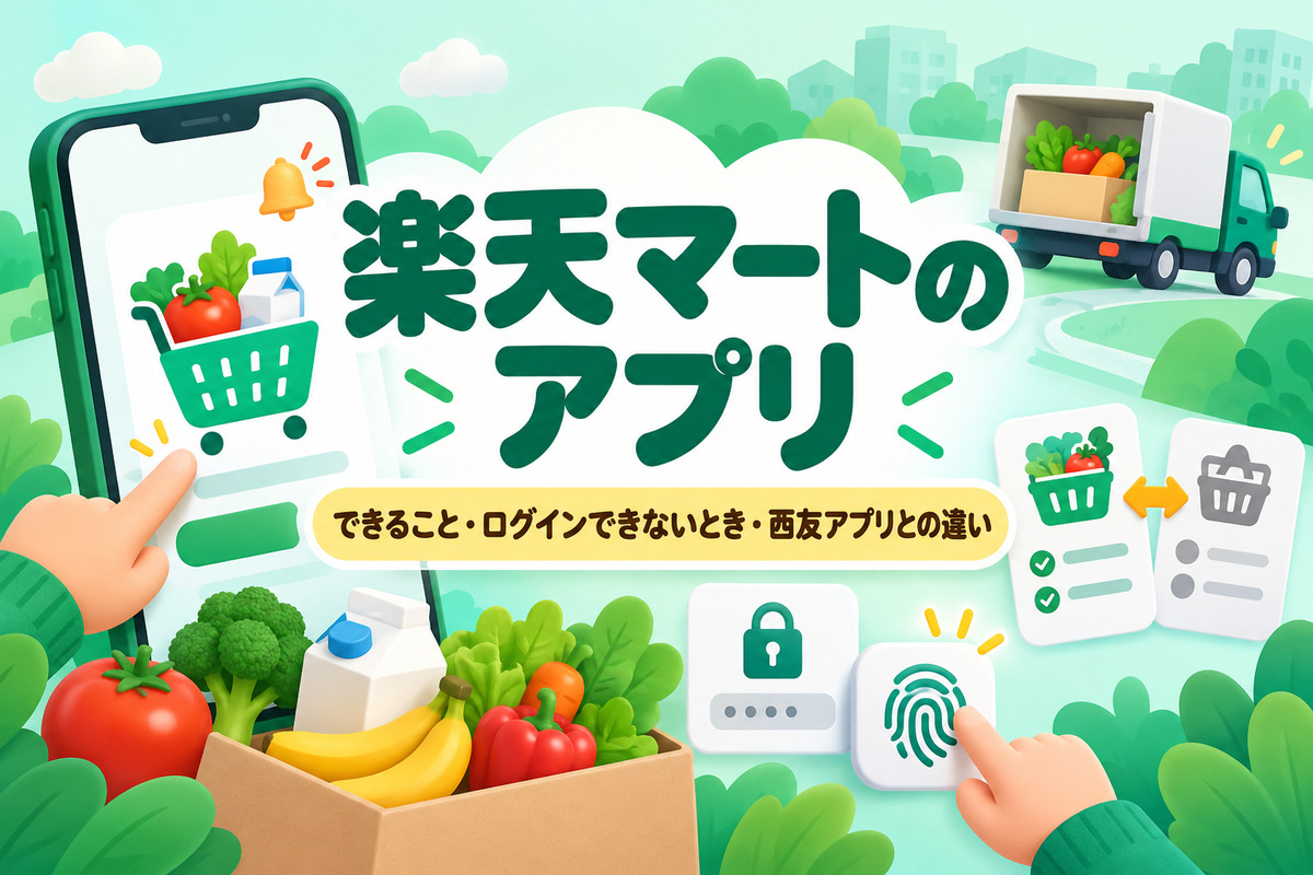 楽天マートのアプリでできること｜ログインできないときの対処・登録情報の変更・退会・西友アプリとの違い