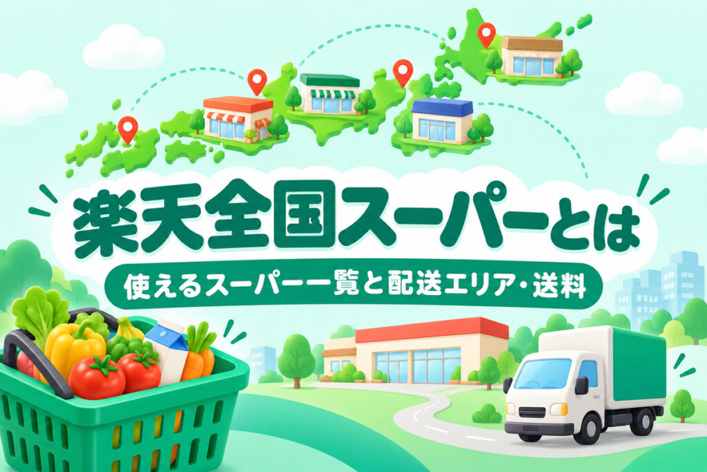 楽天全国スーパーとは？使えるスーパー一覧と配送エリア・送料、はじめての注文の流れ