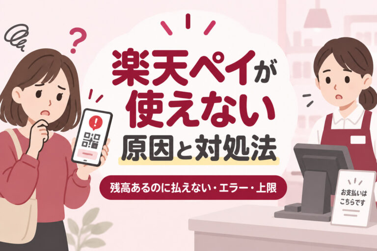楽天ペイが使えない原因と対処法｜残高あるのに払えない・エラー・上限・使えない店まで解決