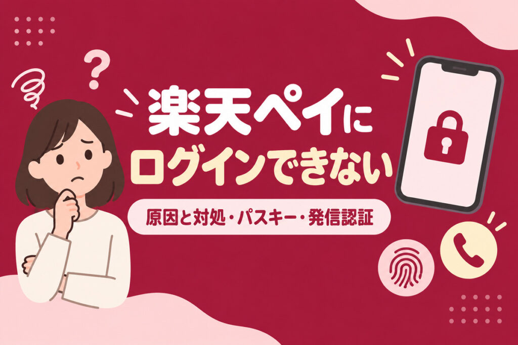 楽天ペイにログインできない原因と対処｜ログイン方法・パスキー・発信認証・IDを忘れた・ログアウトのやり方