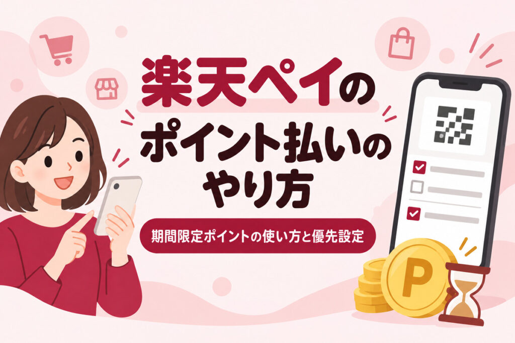 楽天ペイのポイント払いのやり方｜期間限定ポイントの使い方・優先設定・使えない原因と貯めトクモード