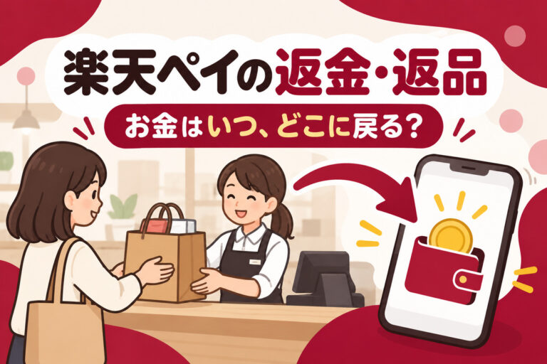楽天ペイの返金・返品・キャンセル｜返金はいつ？支払い元別の戻り方とチャージ・請求書払いの取り消し