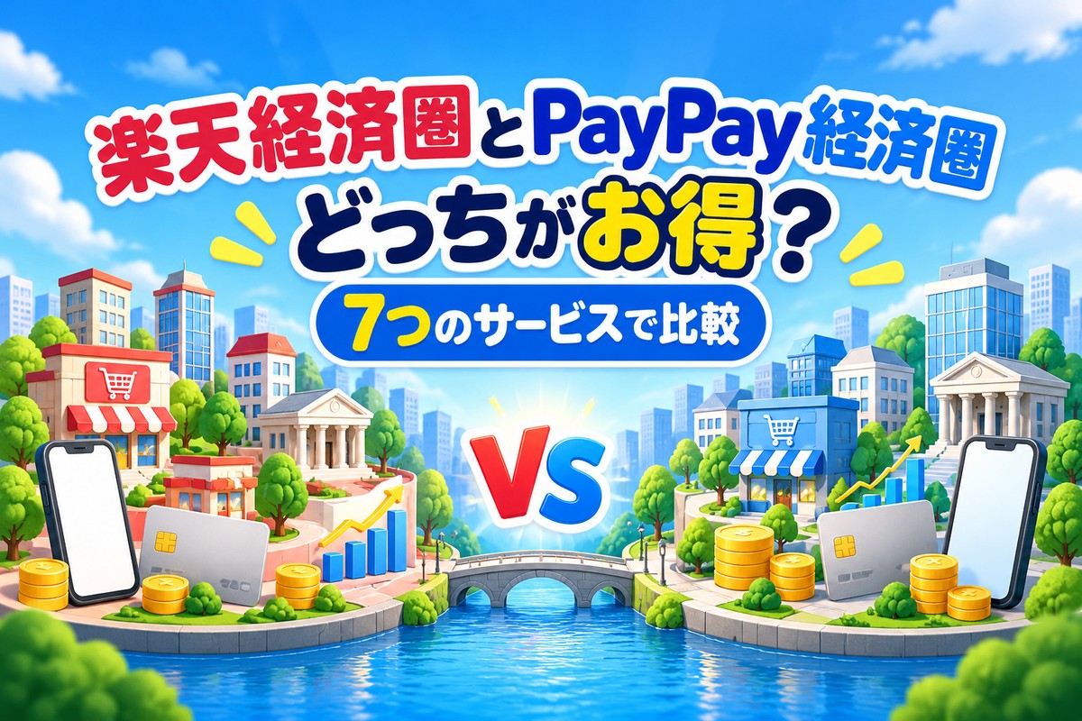 楽天経済圏とPayPay経済圏どっちがお得？カード・銀行・証券など7つの比較と併用のコツ