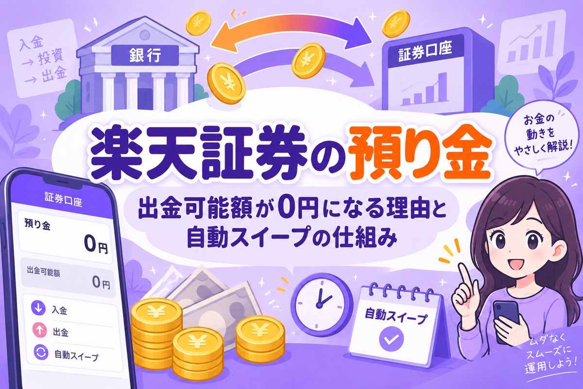 楽天証券の預り金とは?出金可能額が0円になる理由と自動スイープの仕組み