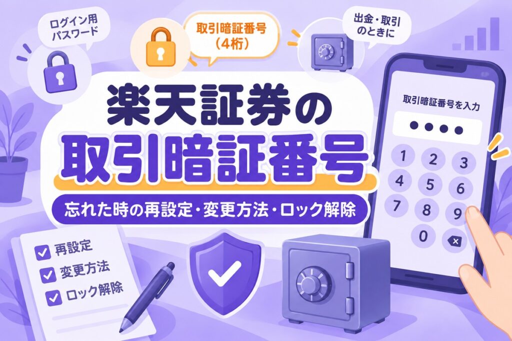 楽天証券の取引暗証番号とは？忘れた時の再設定・変更方法・ロック解除まで解説