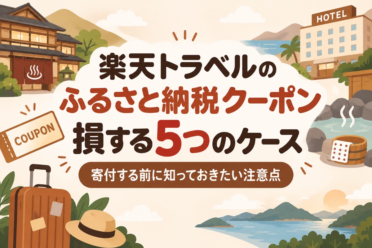 楽天トラベルのふるさと納税クーポン|損する5つのケースと使い方