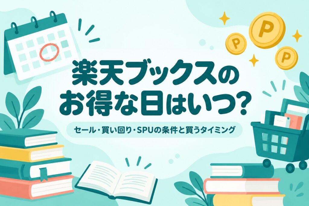 楽天ブックスのお得な日はいつ？セール・買い回り・SPUの条件と買うタイミング