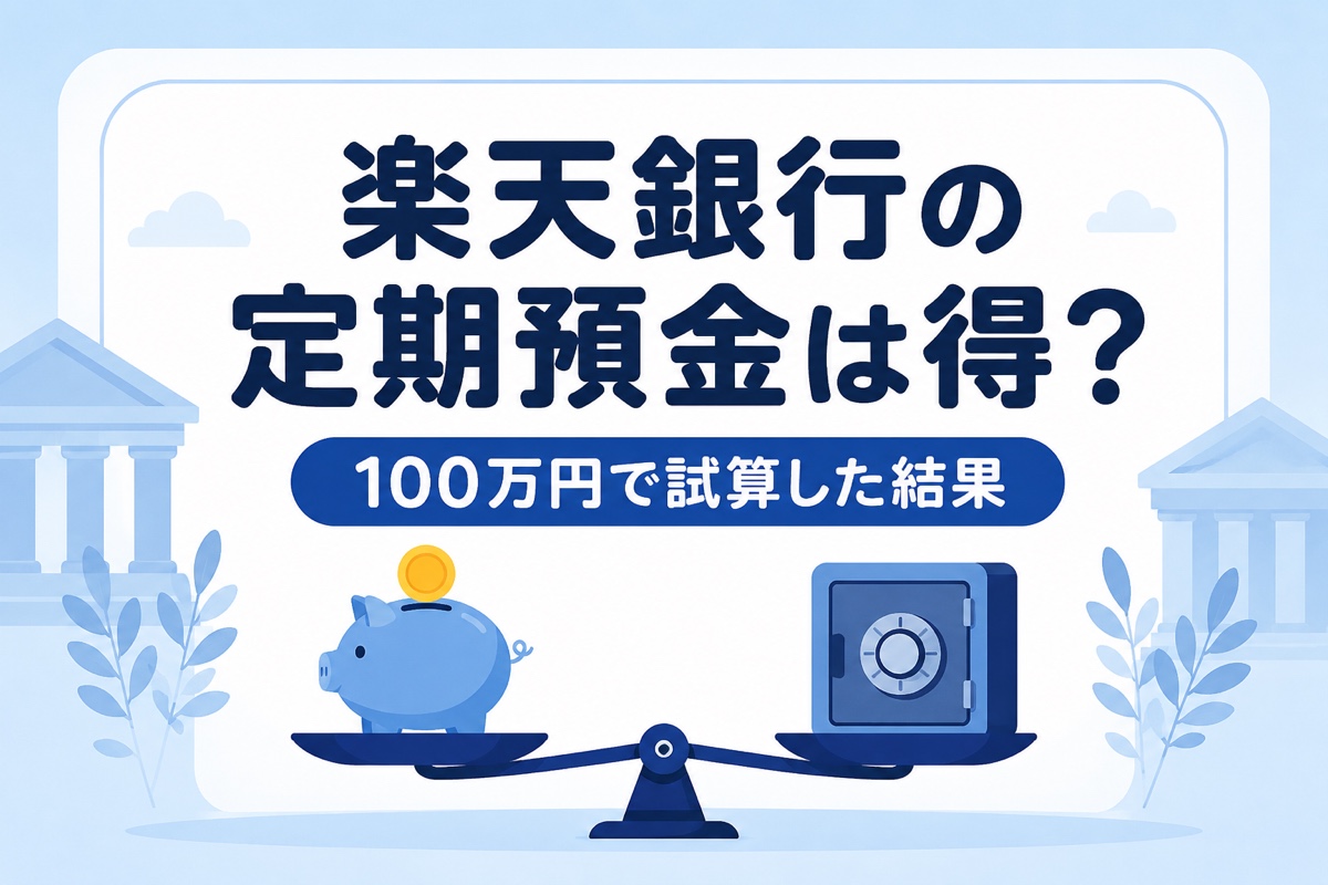 楽天銀行の定期預金は普通預金より得?100万円で試算した結果とキャンペーンの狙い方