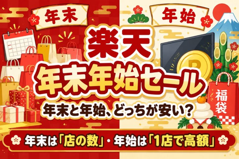 楽天の年末年始セールはどっちが安い？大感謝祭・初売り・スパセの使い分けと日程