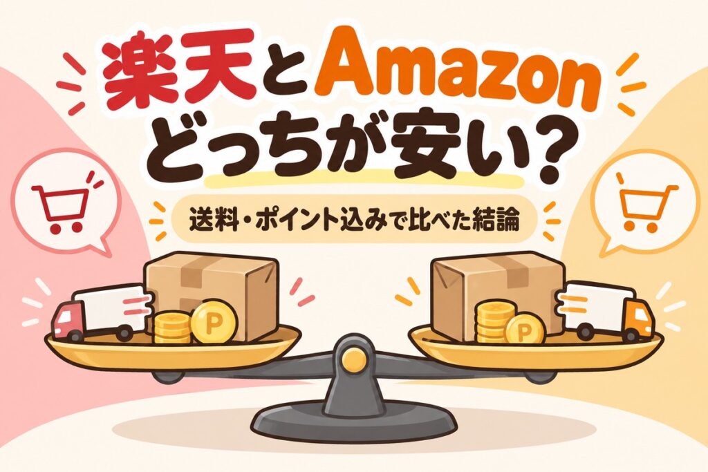 楽天とAmazonどっちが安い？送料・ポイント込みで比べた結論と価格差の理由