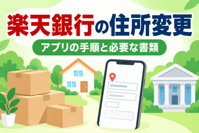 楽天銀行の住所変更のやり方｜アプリ・Webの手順・本人確認書類が要る人・何日で終わる？楽天カードは別に変える