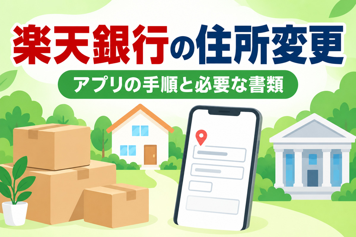 楽天銀行の住所変更のやり方|アプリ・Webの手順・本人確認書類が要る人・何日で終わる?楽天カードは別に変える
