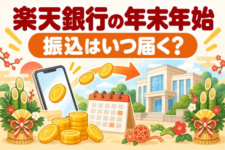楽天銀行の年末年始｜ほかの銀行への振込はいつ届く？楽天カードの引き落とし日・ATM・カードの発送の遅れ