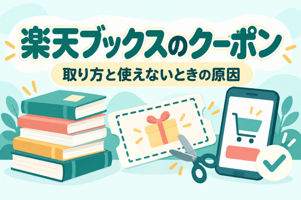 楽天ブックスのクーポンの使い方｜どこで取る？使えないときの原因と、クーポン以外で本を安く買う方法