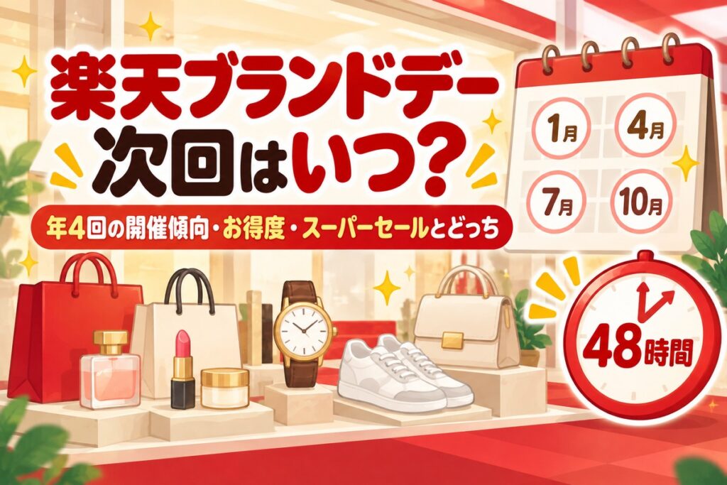 楽天ブランドデーの次回はいつ？年4回の開催傾向とお得度・スーパーセールとどっち