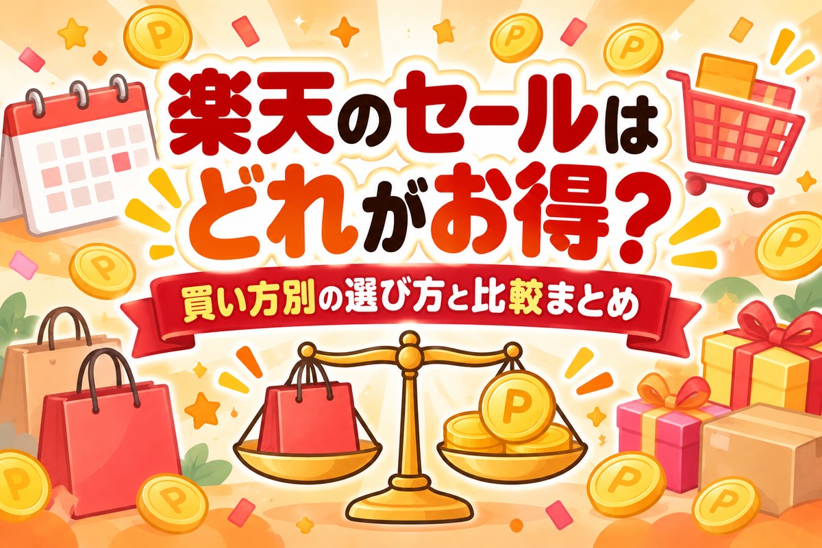 楽天のセールはどれがお得?買い方別の選び方とキャンペーン比較一覧