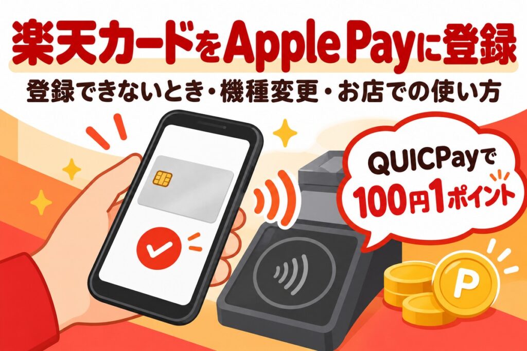 楽天カードをApple Payに登録する方法｜できない・認証の対処とQUICPayの使い方