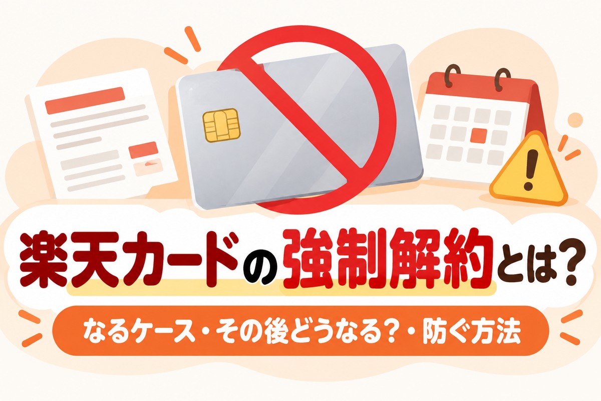 楽天カードの強制解約とは?なるケース・残りの支払いと信用情報・防ぐ方法