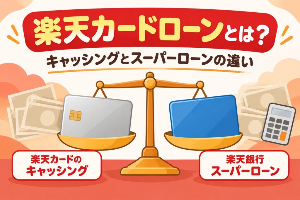 楽天カードローンとは？キャッシングと楽天銀行スーパーローンの違い・金利・返済