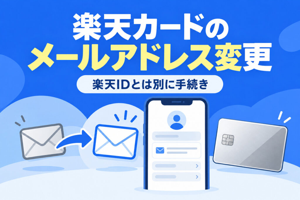 楽天カードのメールアドレス変更のやり方｜e-NAVIの手順・楽天IDとは別・変更できないときと届かないとき