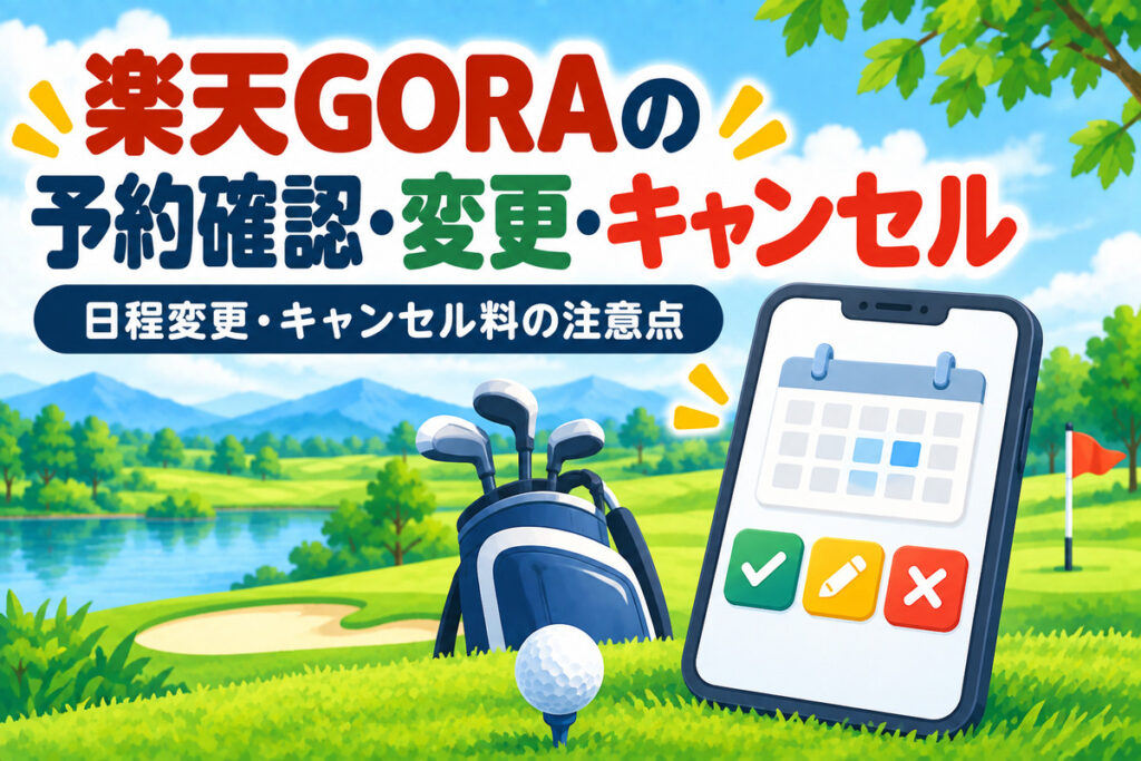 楽天GORAの予約確認・変更・キャンセルのやり方｜日程変更はできる？キャンセル料と期限の注意点