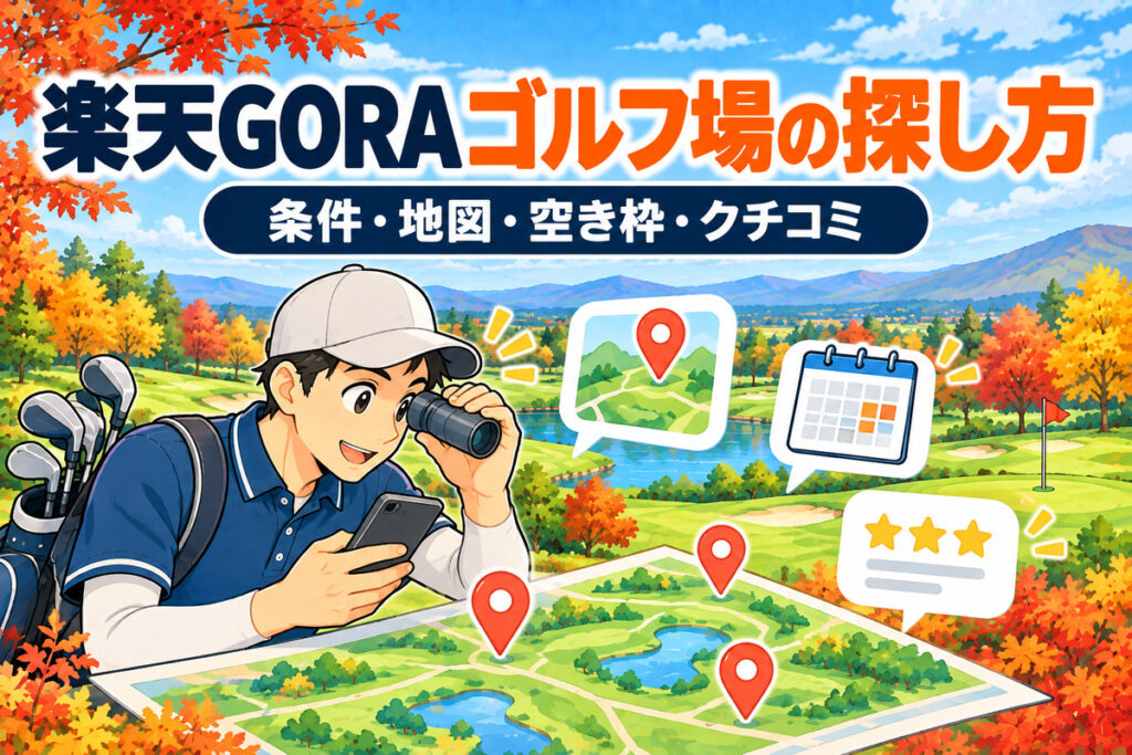 楽天GORAのゴルフ場の探し方｜条件検索・地図検索・空き枠検索とクチコミの見方・安く探すコツ