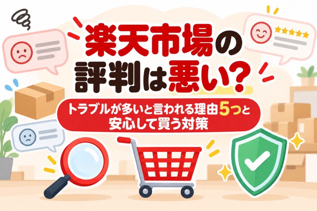 楽天市場の評判は悪い？トラブルが多いと言われる理由5つと安心して買う対策