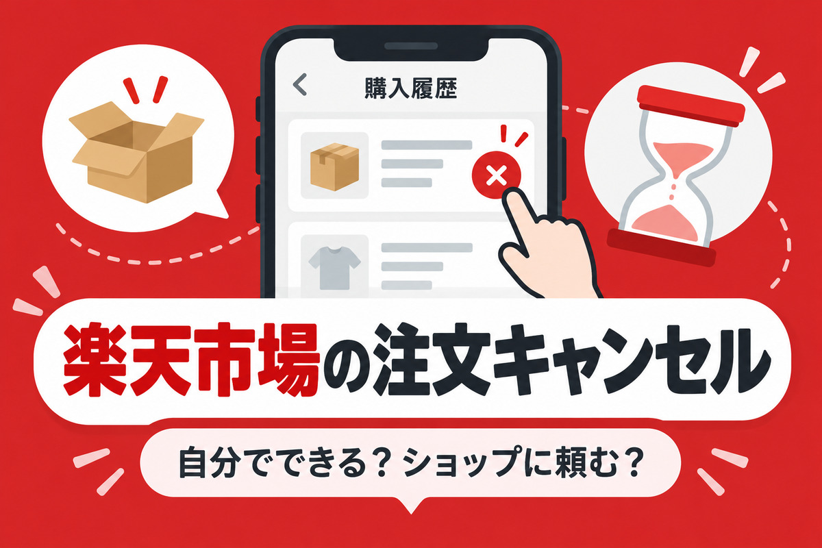 楽天市場の注文キャンセルのやり方｜30分すぎたらどうする？勝手にキャンセルされた理由とポイントの戻り方