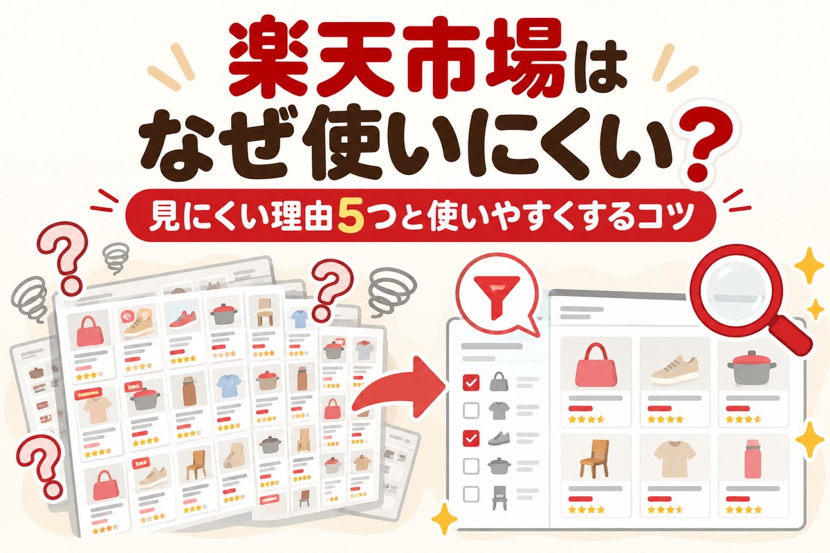 楽天市場はなぜ使いにくい?見にくい理由5つと使いやすくする7つのコツ