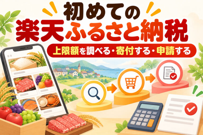 初めての楽天ふるさと納税のやり方3ステップ｜上限額の調べ方・申請・損しない人と意味がない人