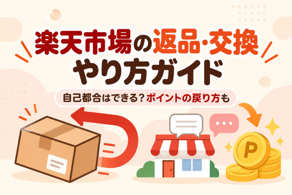 楽天市場の返品・交換のやり方｜自己都合はできる？ポイント・クーポンの戻り方とショップが応じないとき